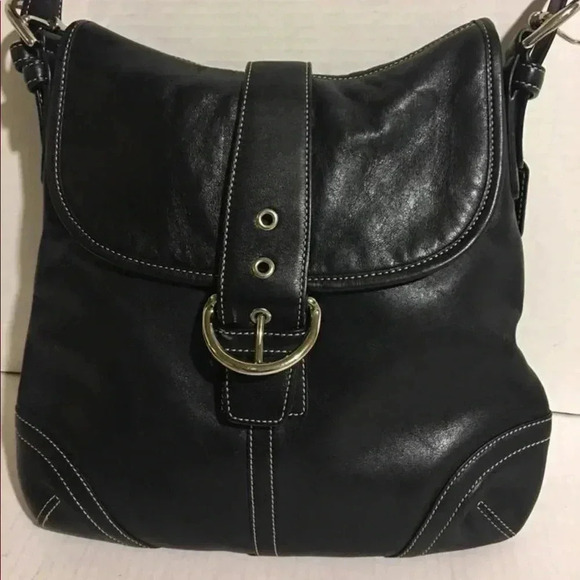 Coach Black leather crossbody handbag - Picture 1 of 8